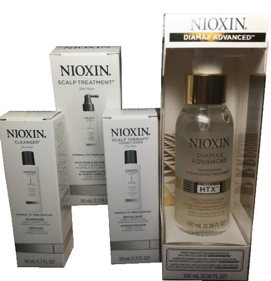 Nioxin Diamax Advanced Hair Thickening Treatment 3.38 oz + 3-Piece System Kit