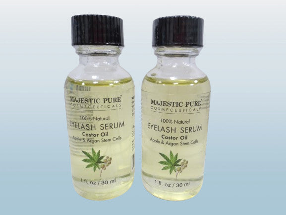 Natural Eyelash Serum with Castor Oil - 1 oz, Pack of 2