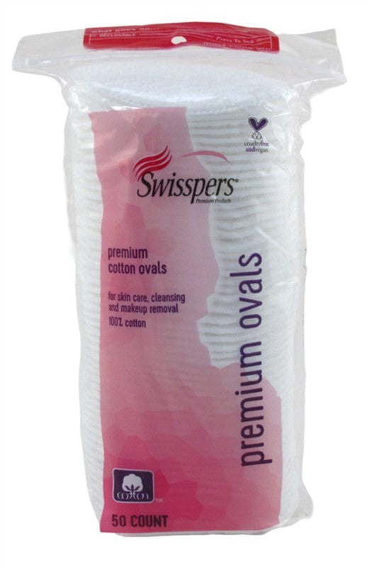 Premium Cotton Ovals for Makeup Removal and Skincare 50 Count