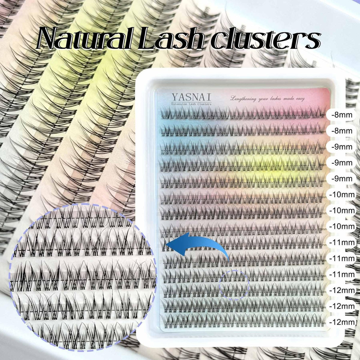 Natural Look Wispy C Curved Lash Clusters - Black, Pack of 1