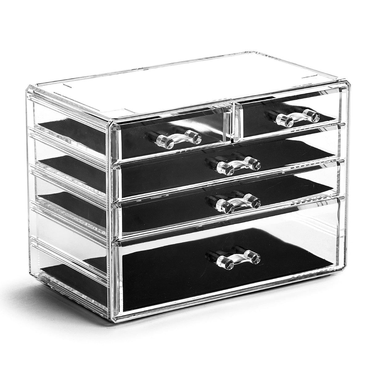 Acrylic Makeup Organizer 5-Drawer Tower, Clear