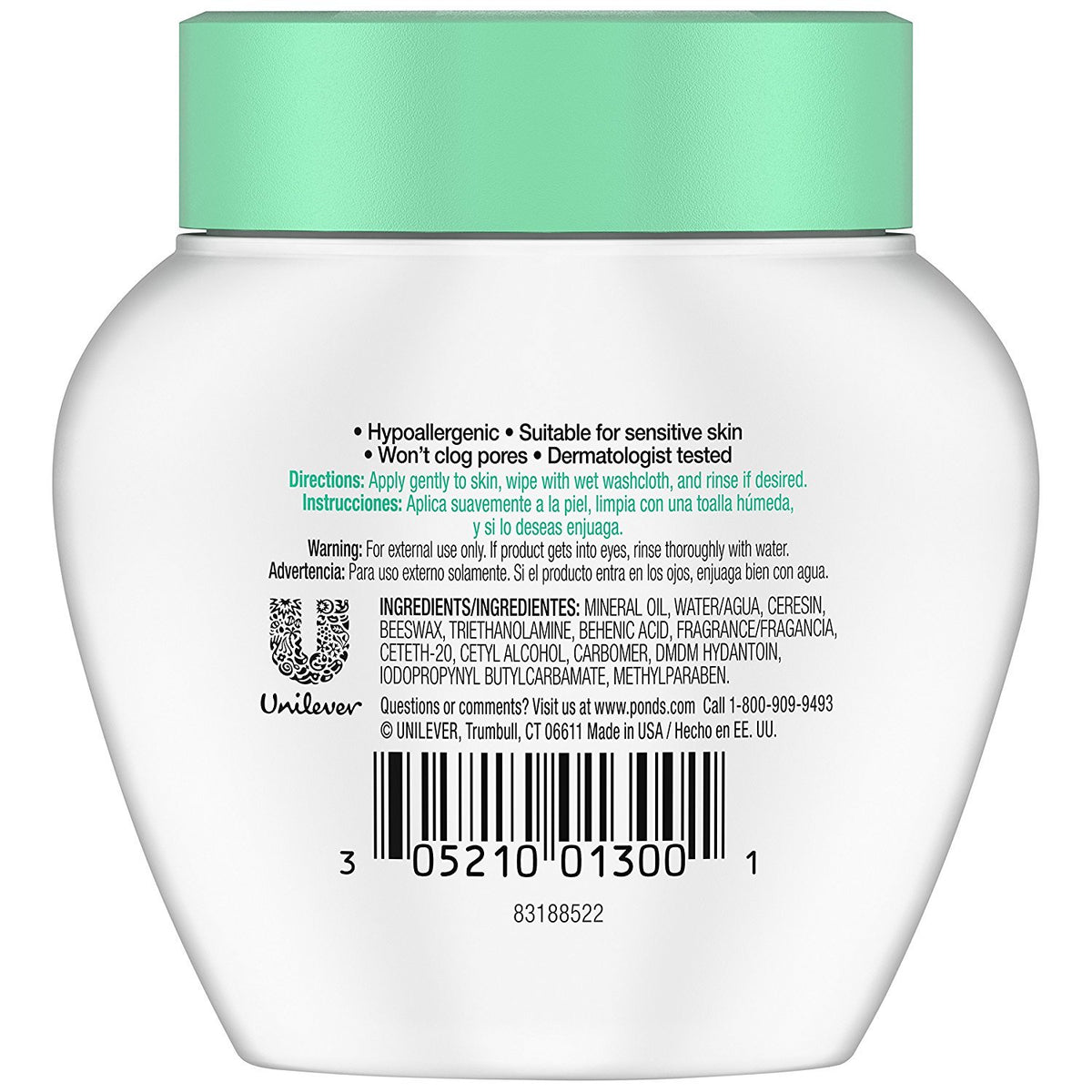 Pond's Cold Cream Cleanser 3.5 oz - 6 Pack, Deep Cleansing Moisturizing