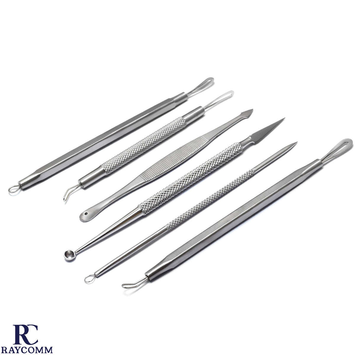 Professional Blackhead Remover Pimple Extractor Kit - 6 Stainless Steel Tools