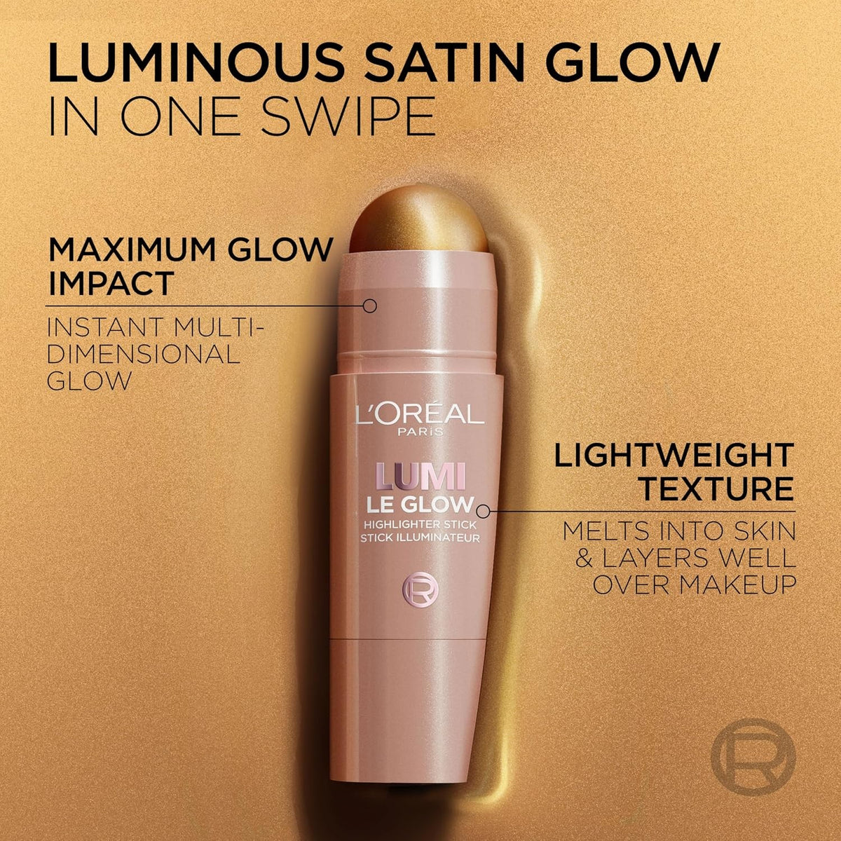 Luminous Satin Highlighter Stick - Glowy Makeup for Face & Body