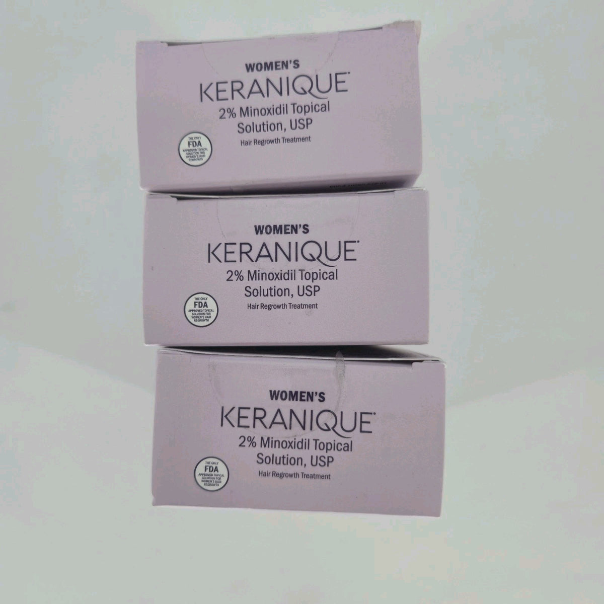 Keranique 2% Minoxidil Hair Regrowth Topical Solution Set (3) 3 Month
