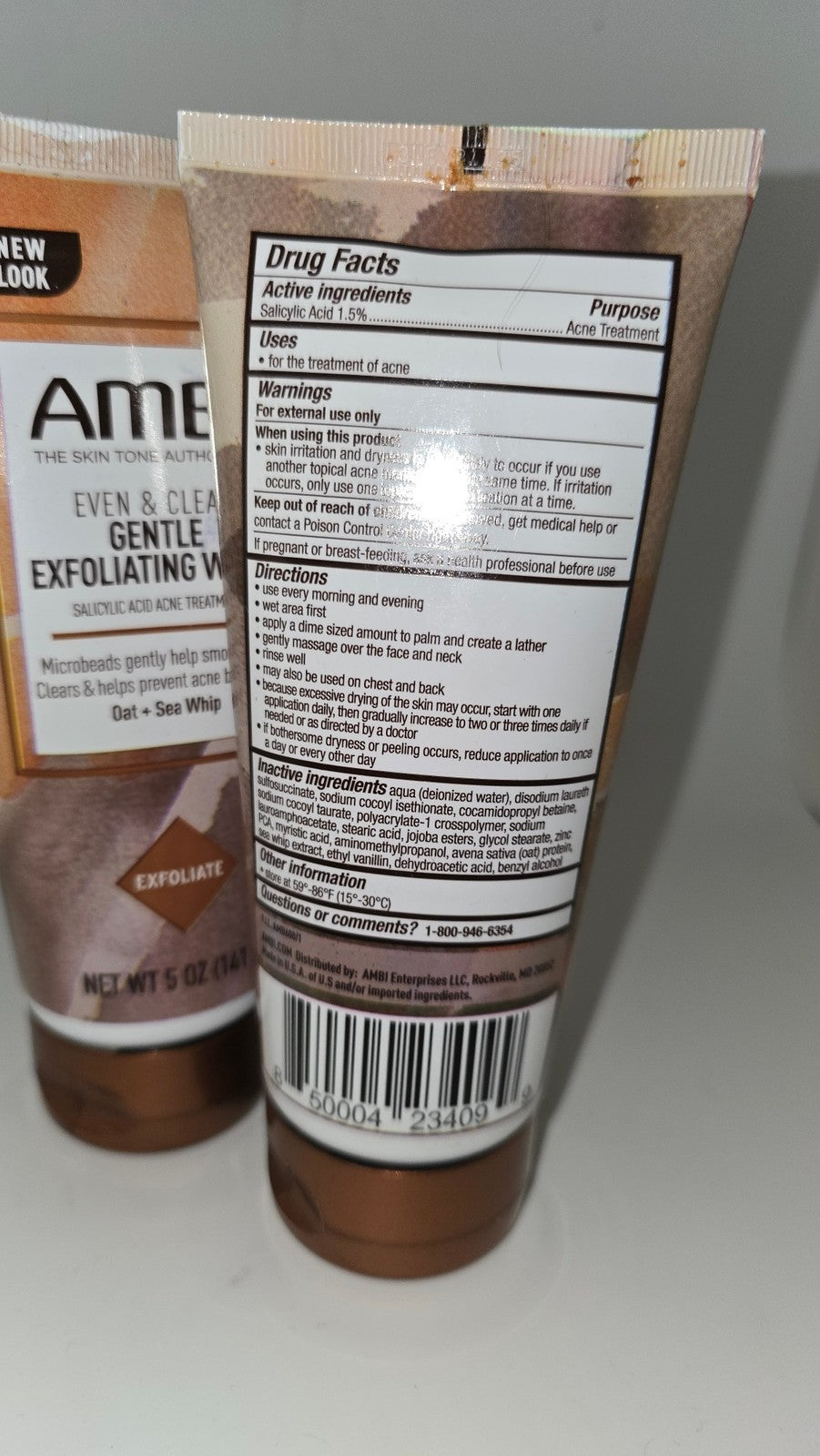 2 Pack Salicylic Acid Acne Face Wash - Gentle Exfoliating & Pore Clearing, 5 oz