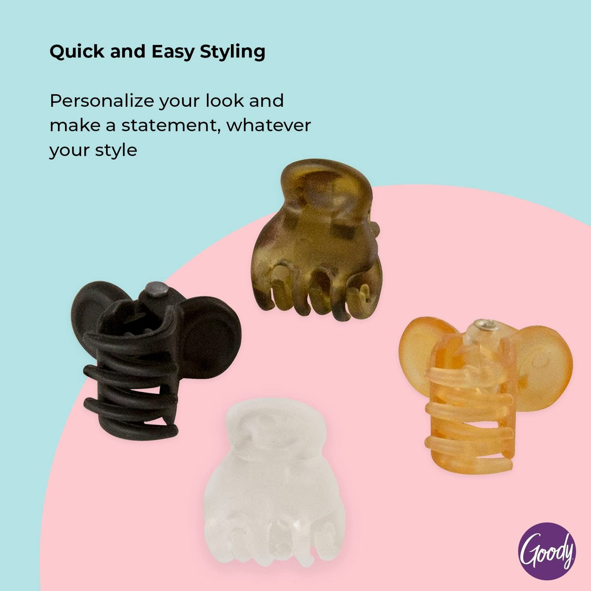Chic SlideProof Mini Claw Clips - 15 Ct in Assorted Neutrals for All