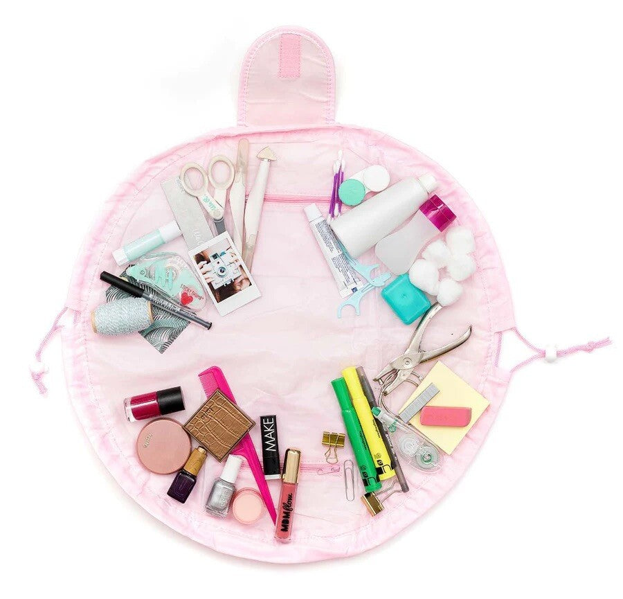 Pink Bloom Pouch 3-Pack - Storage Organizer for Crafts, Toiletries & More