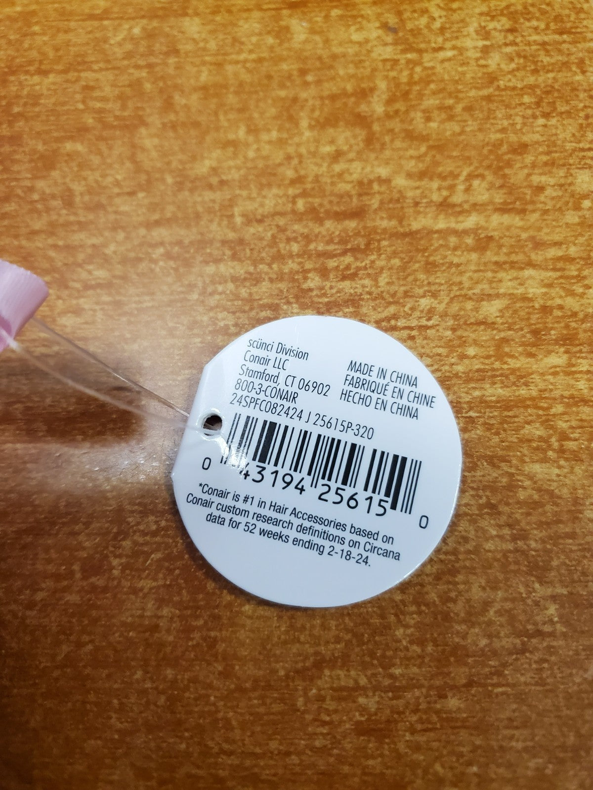 6 Tubes of 120: Scunci Poly Hair Bands *Pink/Brown* (6150) R9P6a