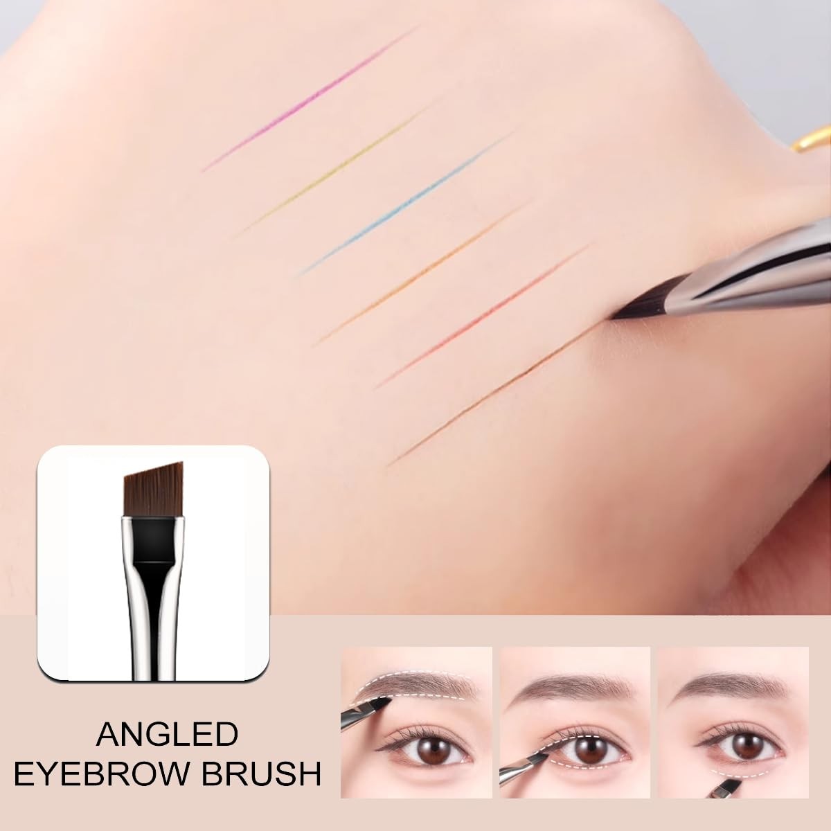 Double-Ended Eyebrow Brush for Precise Makeup Application