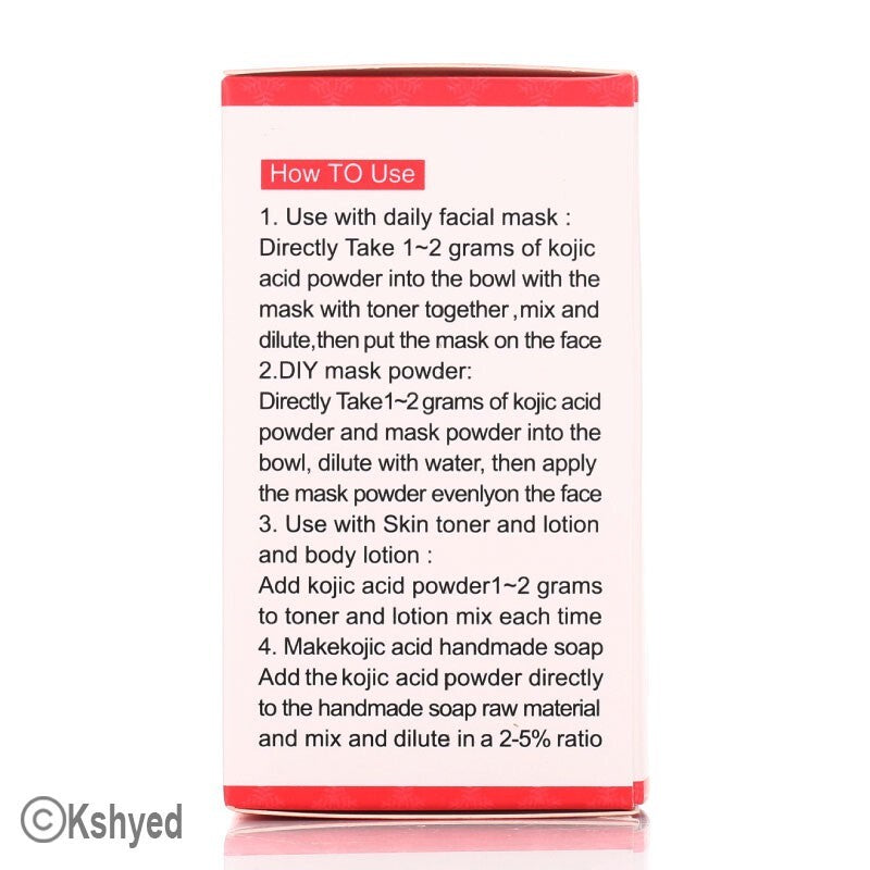 99% Kojic Acid Powder for Skin Whitening and Freckle Removal - 50g
