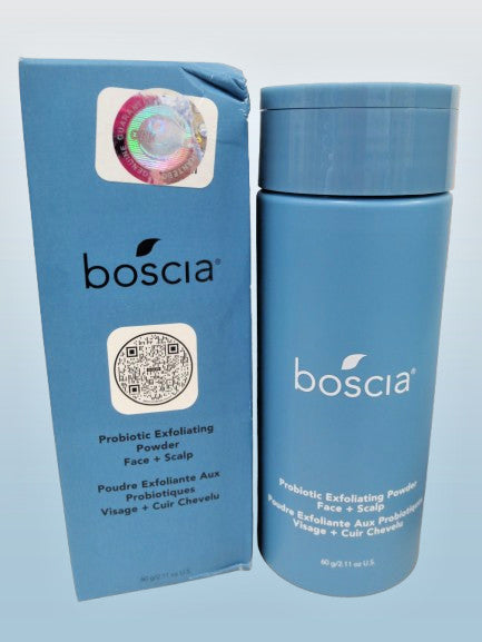 BOSCIA PROBIOTIC EXFOLIATING POWDER FACE + SCALP 2.11 OZ BOXED LOT OF