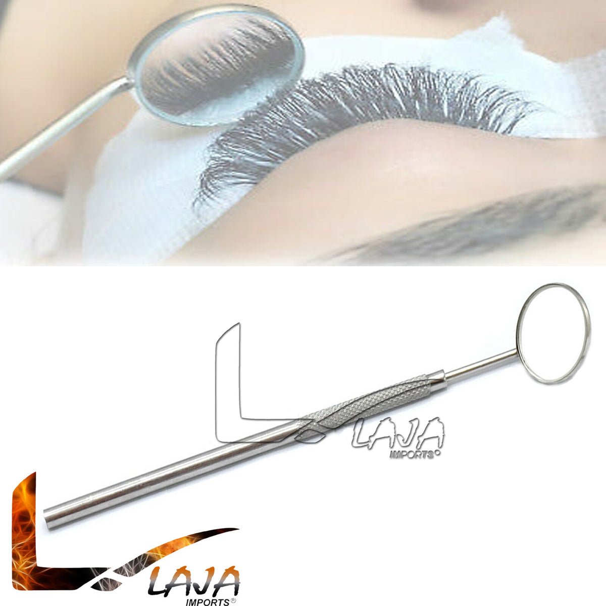 Stainless Steel Dental Mirror for Eyelash Extension Checks - 6.5 Inch