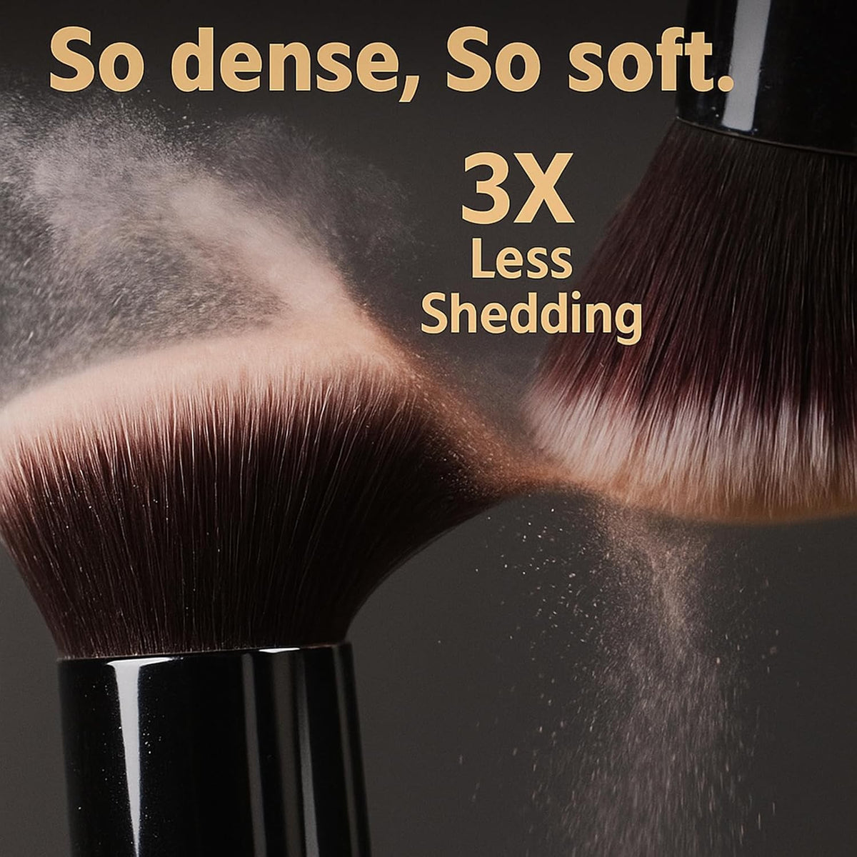 Makeup Brush Set 12 Pcs Professional Foundation & Eye Brushes Black Silver