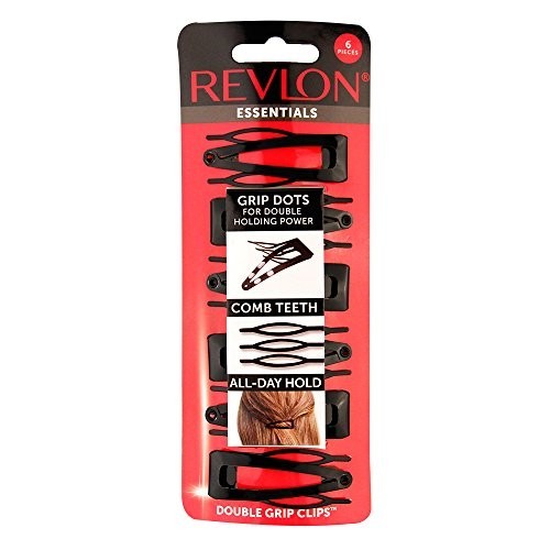 Double Grip Hair Clips, 6 Count, Black (Pack Of 1), Free Shipping