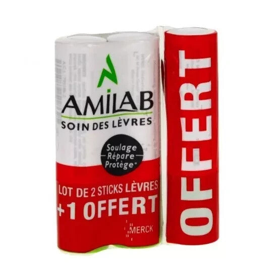 Lip Balm Stick 4-Pack - Moisturizing, Nourishing & Repairing from France