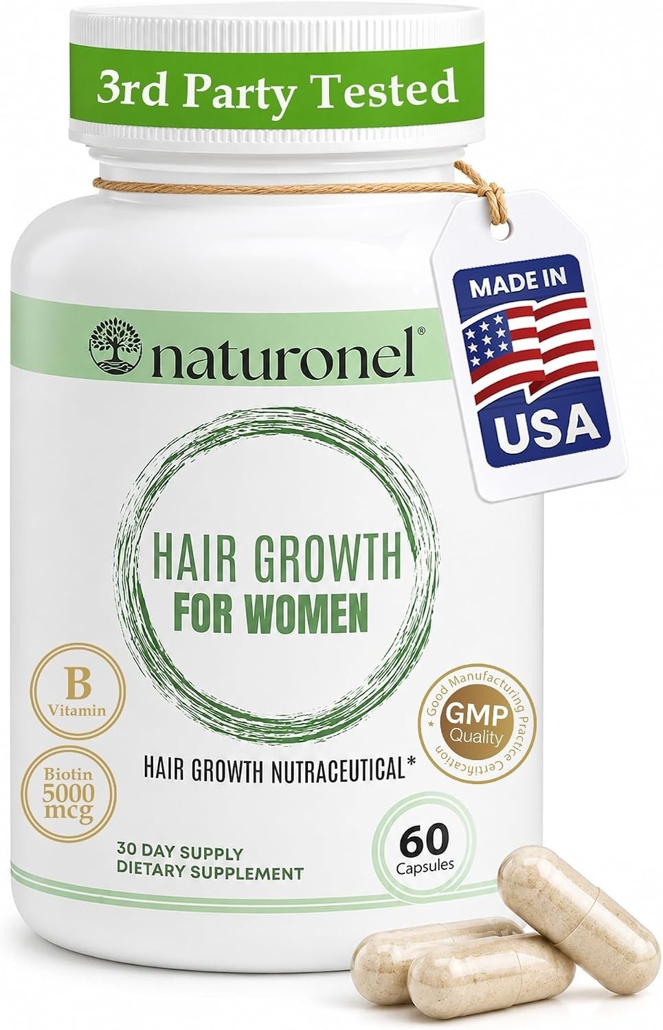 Women's Hair Growth Supplement with Biotin for Stronger Hair & Nails