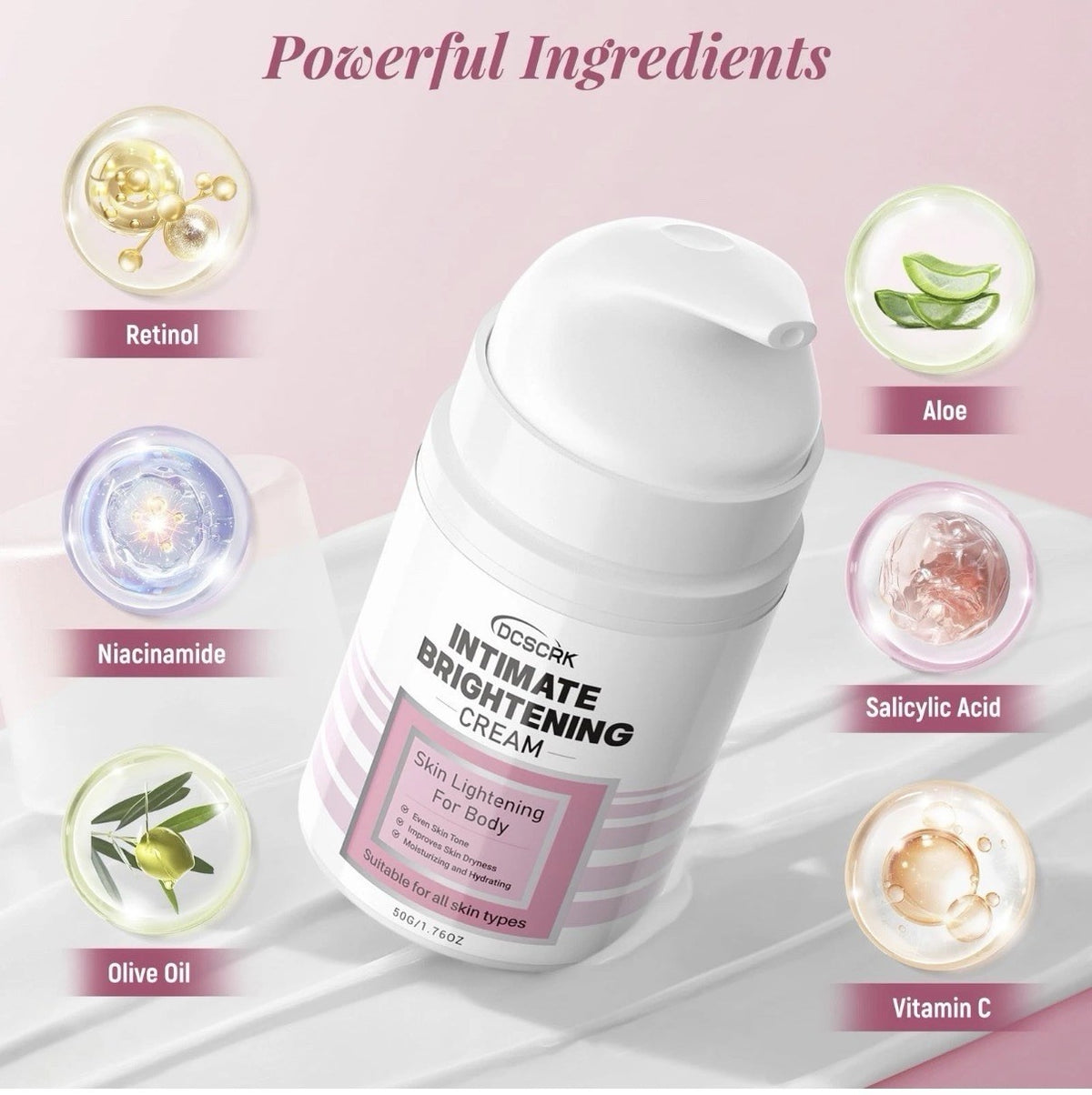 Skin Lightening Cream for Intimate Area Dark Spot Removal - Whitening Body Cream