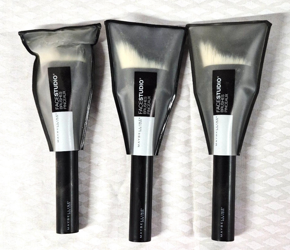 Contouring Makeup Brush Set - 3 Pack Face Blush and Contour Brushes