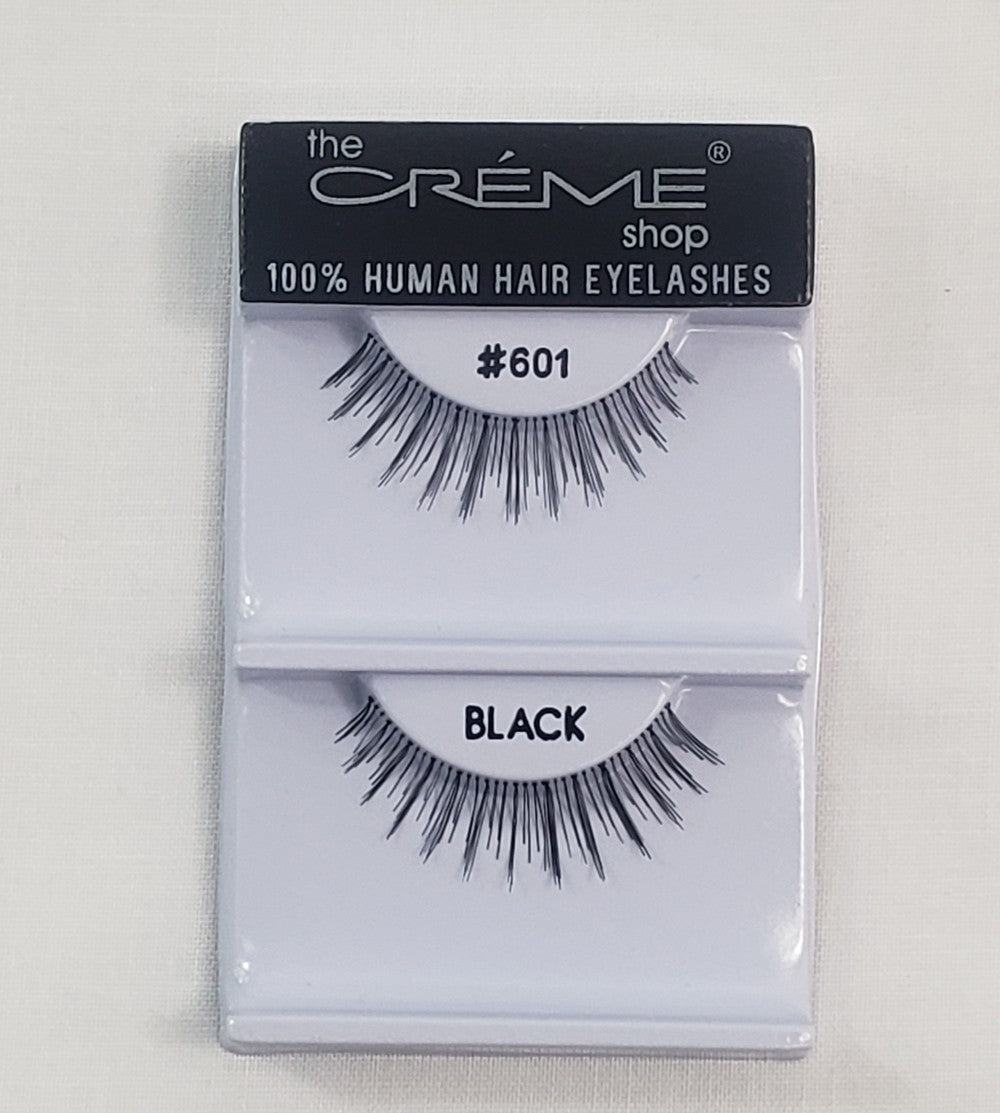 12 Pack Human Hair False Eyelashes #601 Natural Touch Lightweight & Handmade