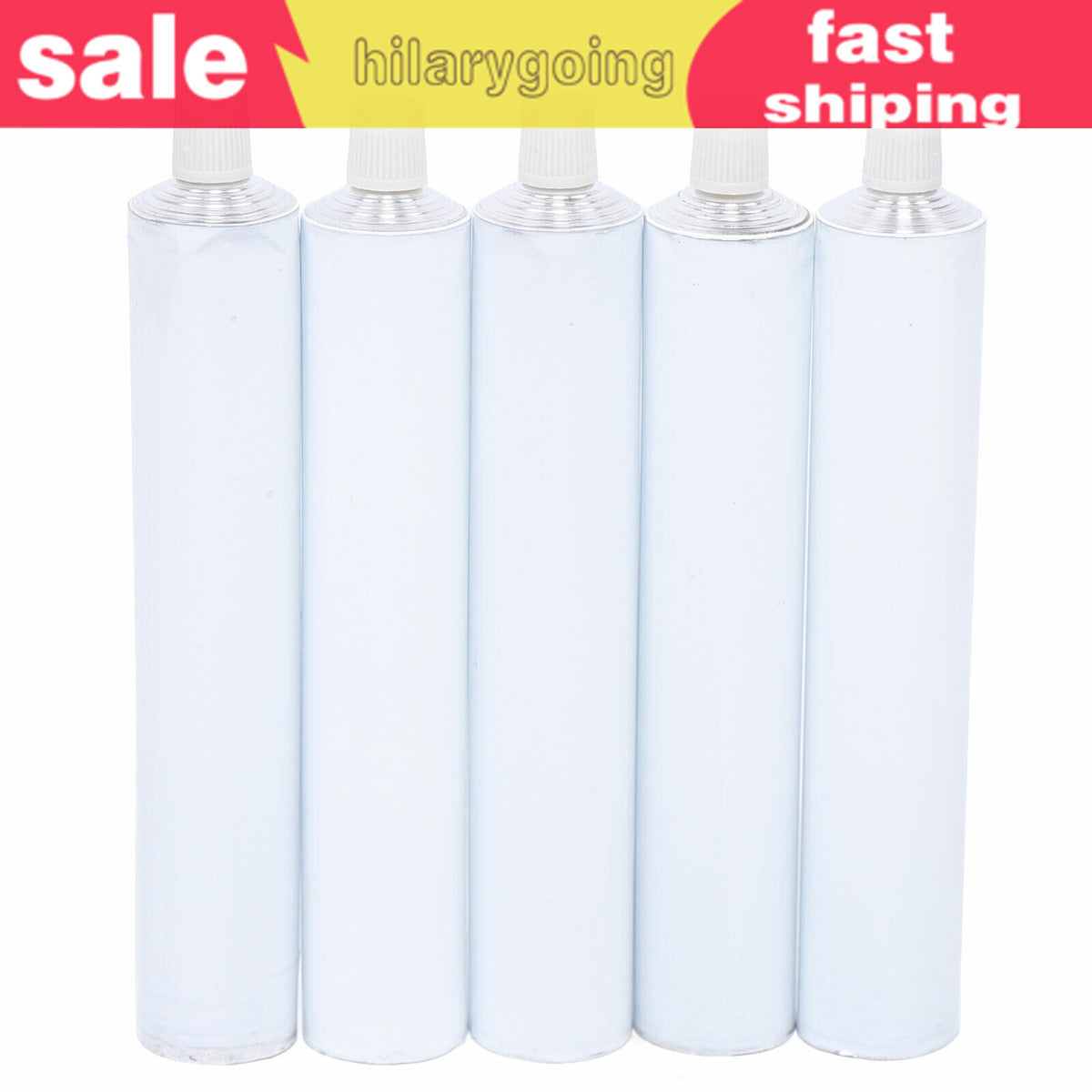 100ml Aluminum Toothpaste Tubes with Needle Cap - 100 Pack