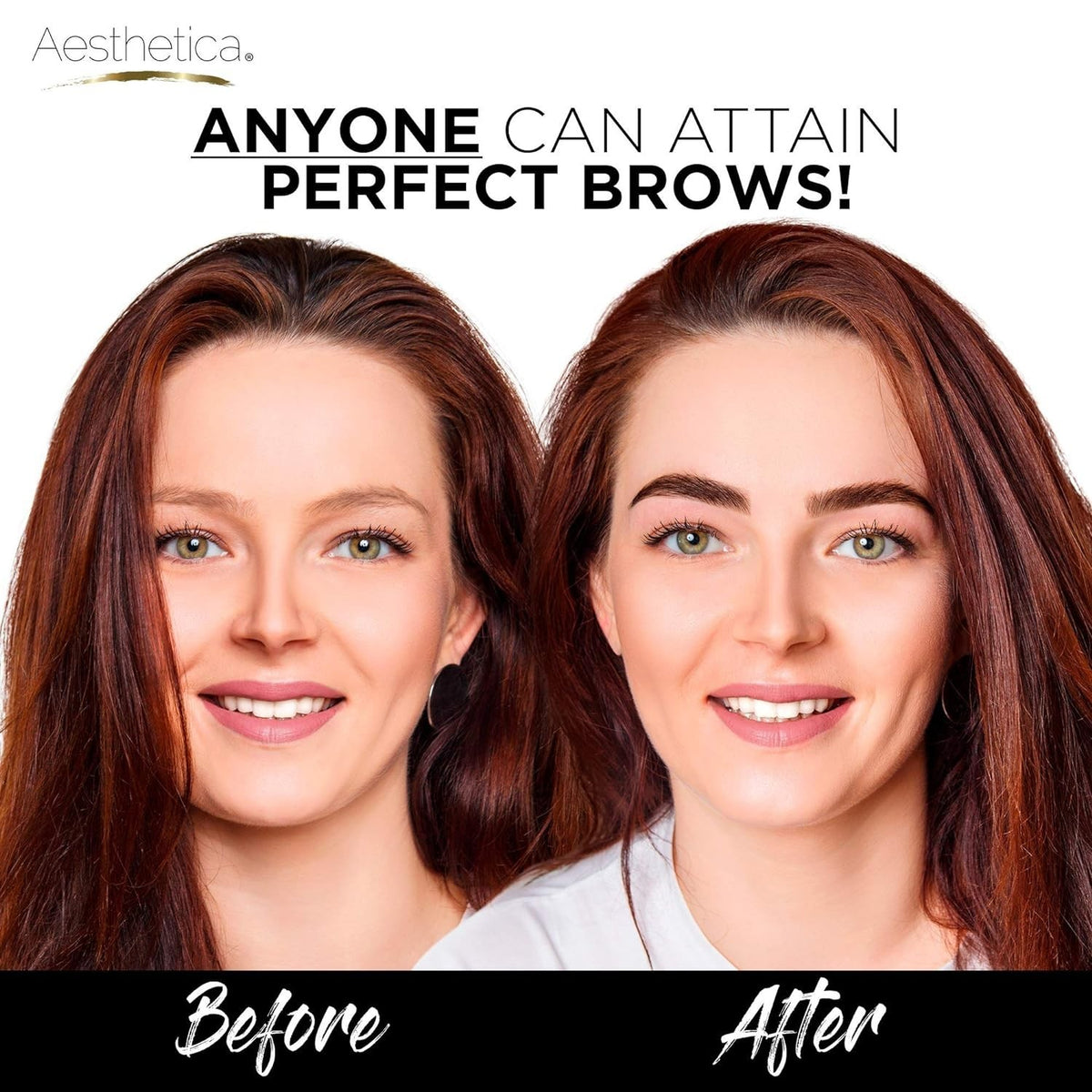 Eyebrow Makeup Kit with Powders Stencils & Tools for Perfect Brows
