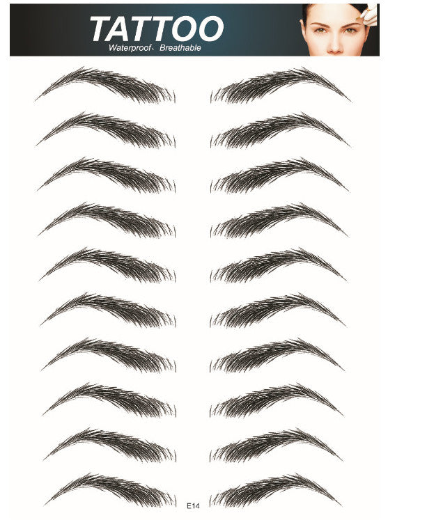 Waterproof Hair-Like Eyebrow Tattoo Stickers - Natural Microblading Effect, Reusable, 4D Texture