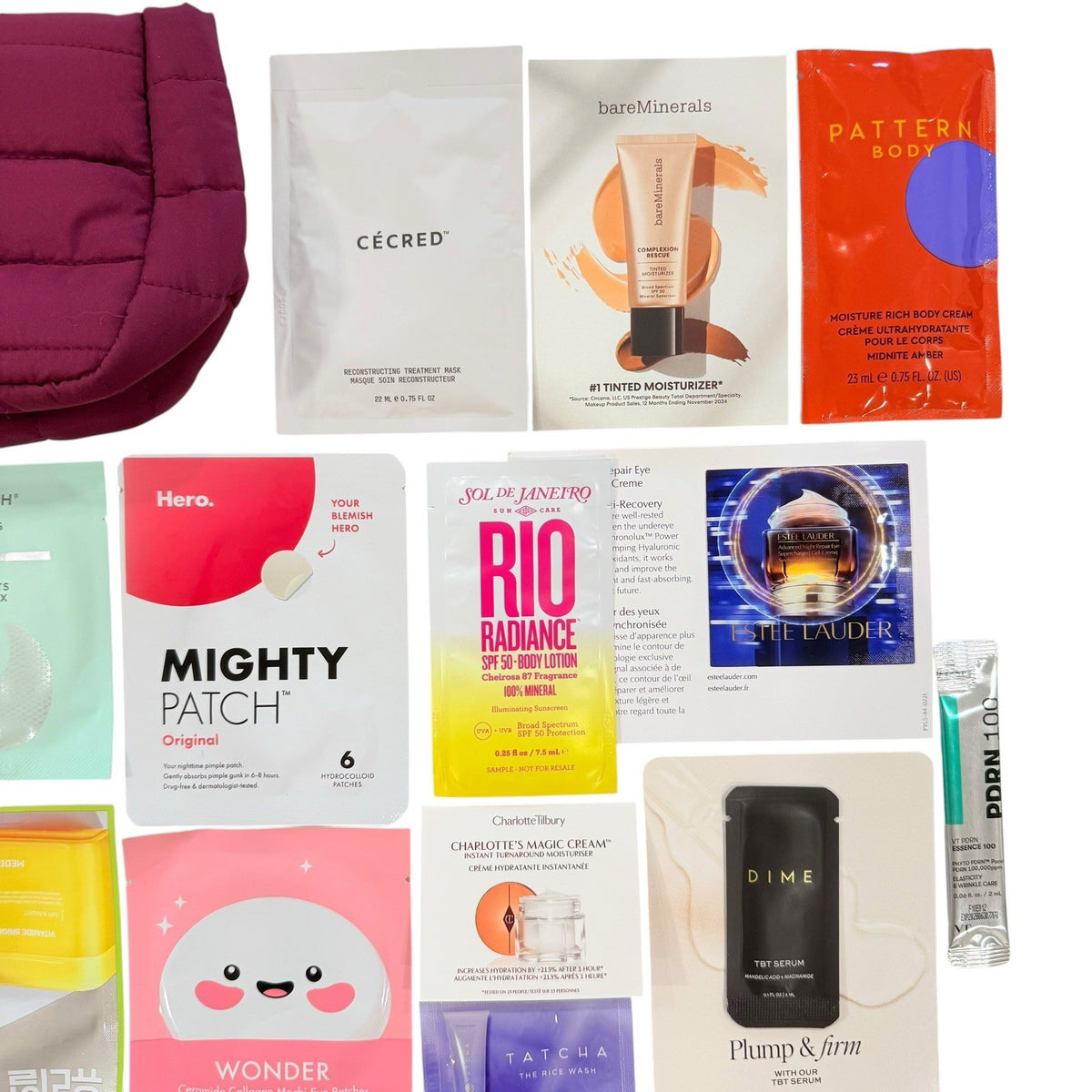 Ulta Beauty 28-Piece Sample Gift Set with Makeup, Skincare & Travel Bag