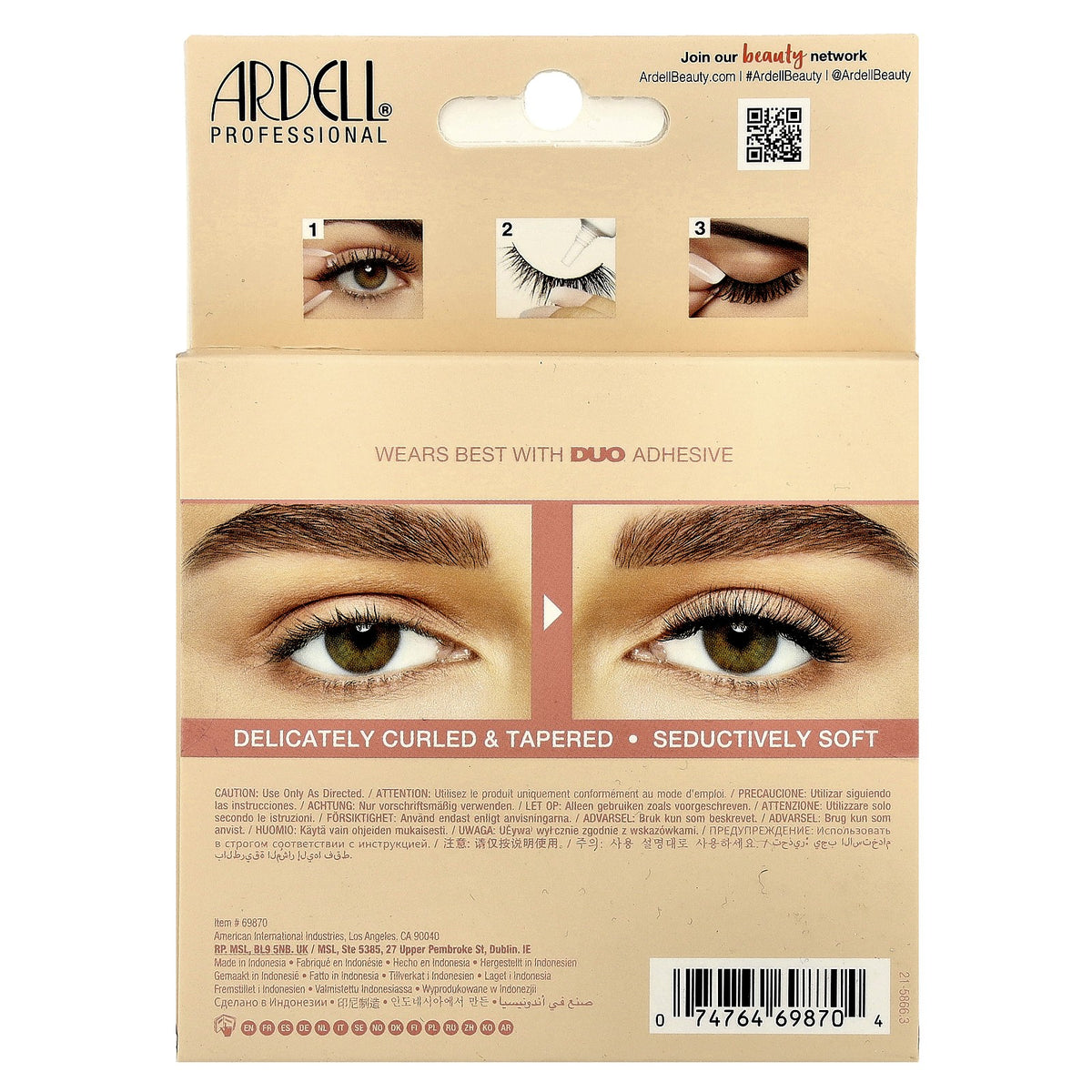 False Eyelash Set - 4 Pairs, Natural Length & Volume, Lightweight, Multipack