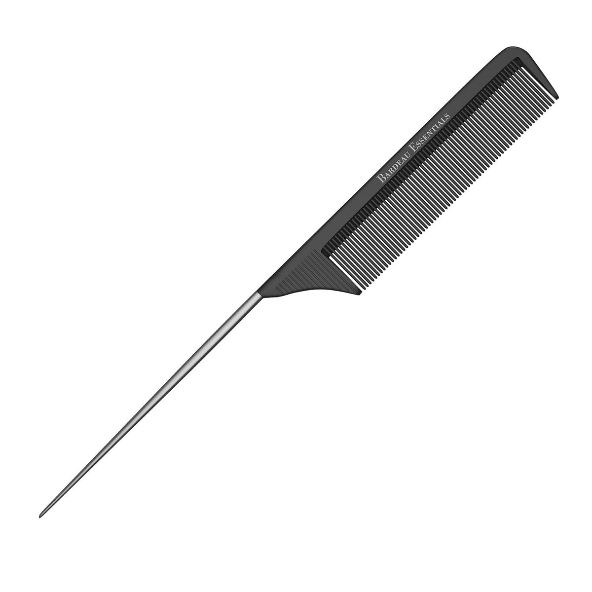 Professional 8.8 Inch Tail Comb with Carbon Fiber & Stainless Steel Pin Tail - Salon Quality