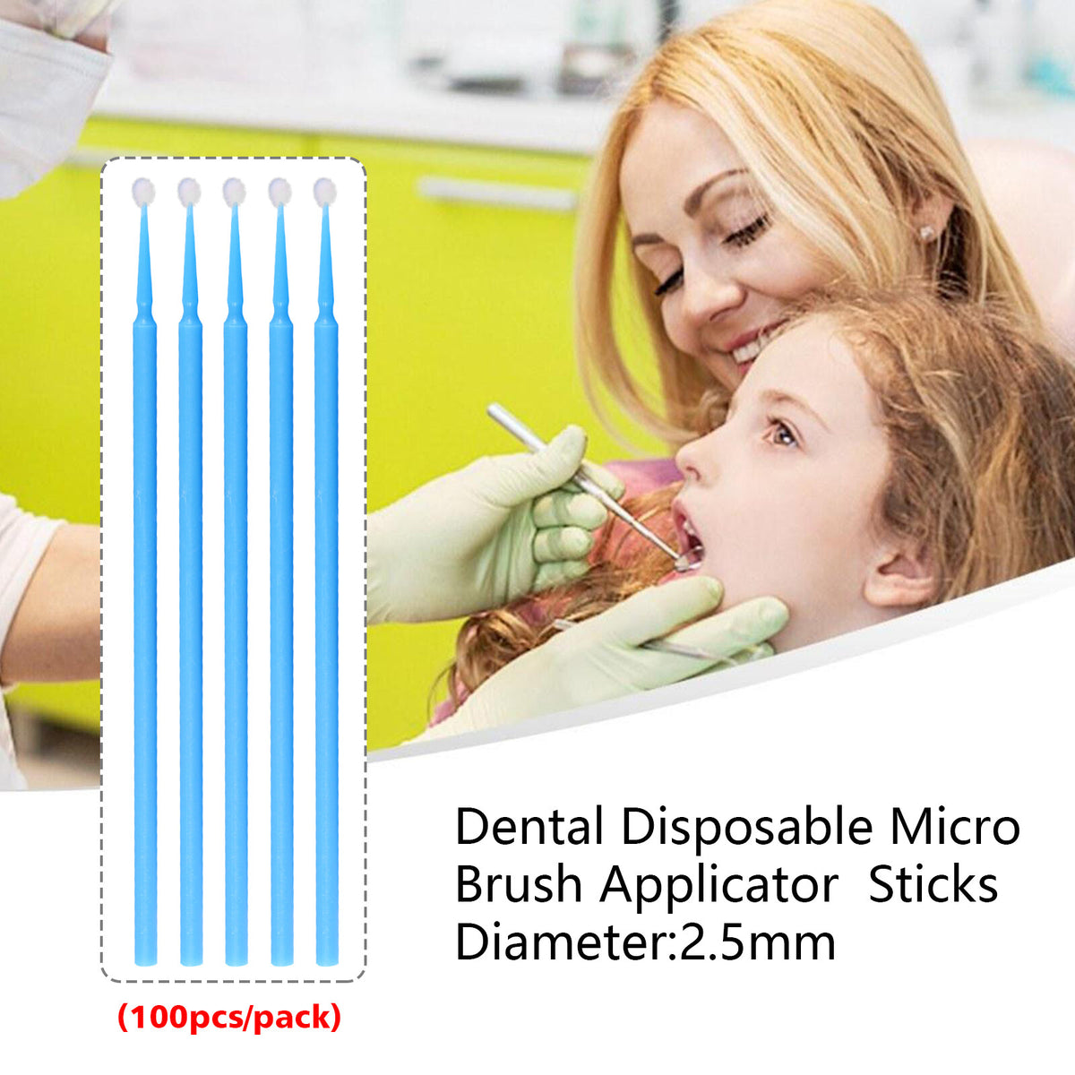 Disposable Micro Brush Applicators for Dental and Makeup Use - 400 Pack