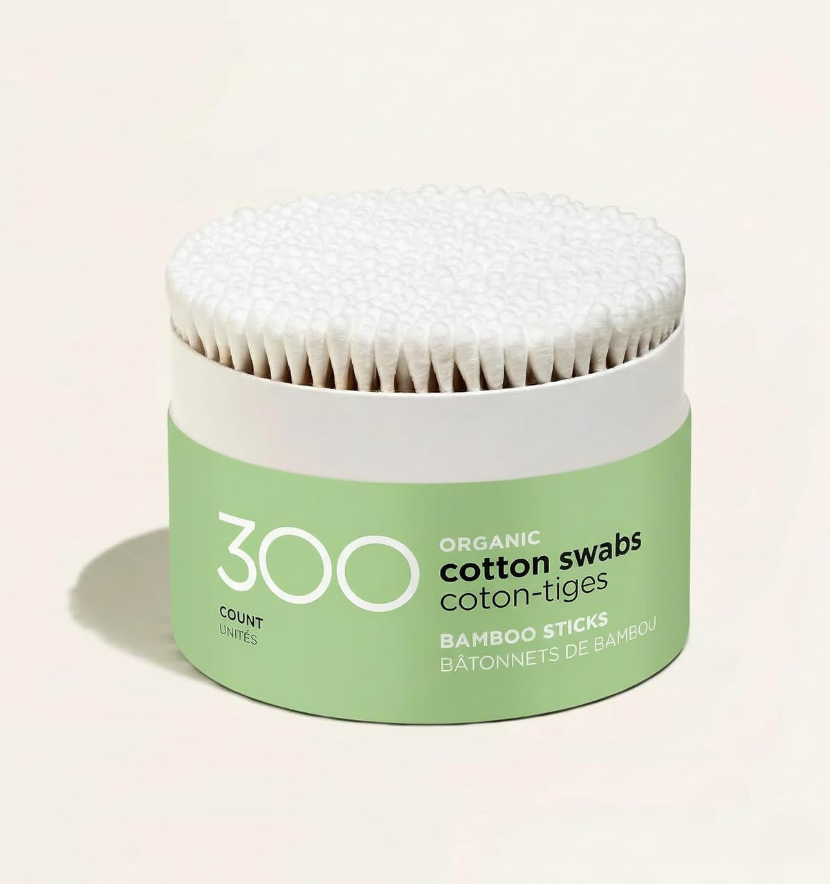 Eco-Friendly Cotton Swabs with Organic Bamboo Sticks - 300 Count