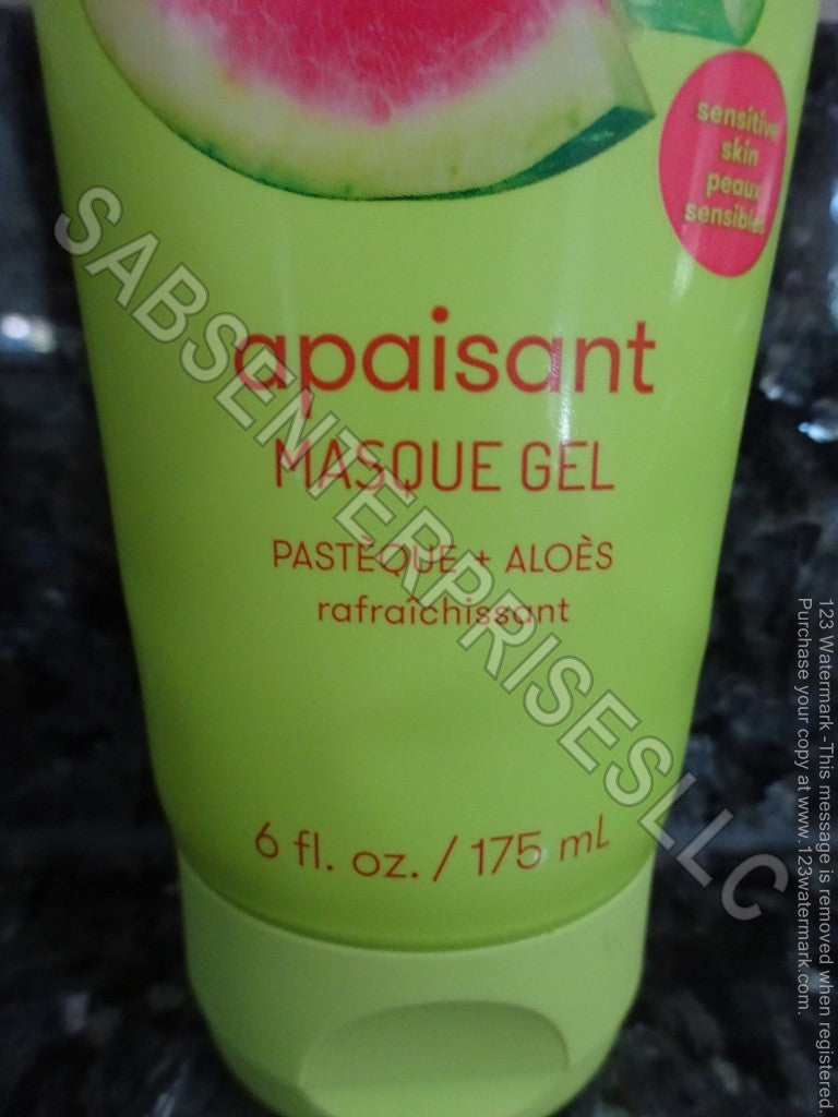 5 Pack Watermelon + Aloe Soothing Gel Mask, 6 oz Each