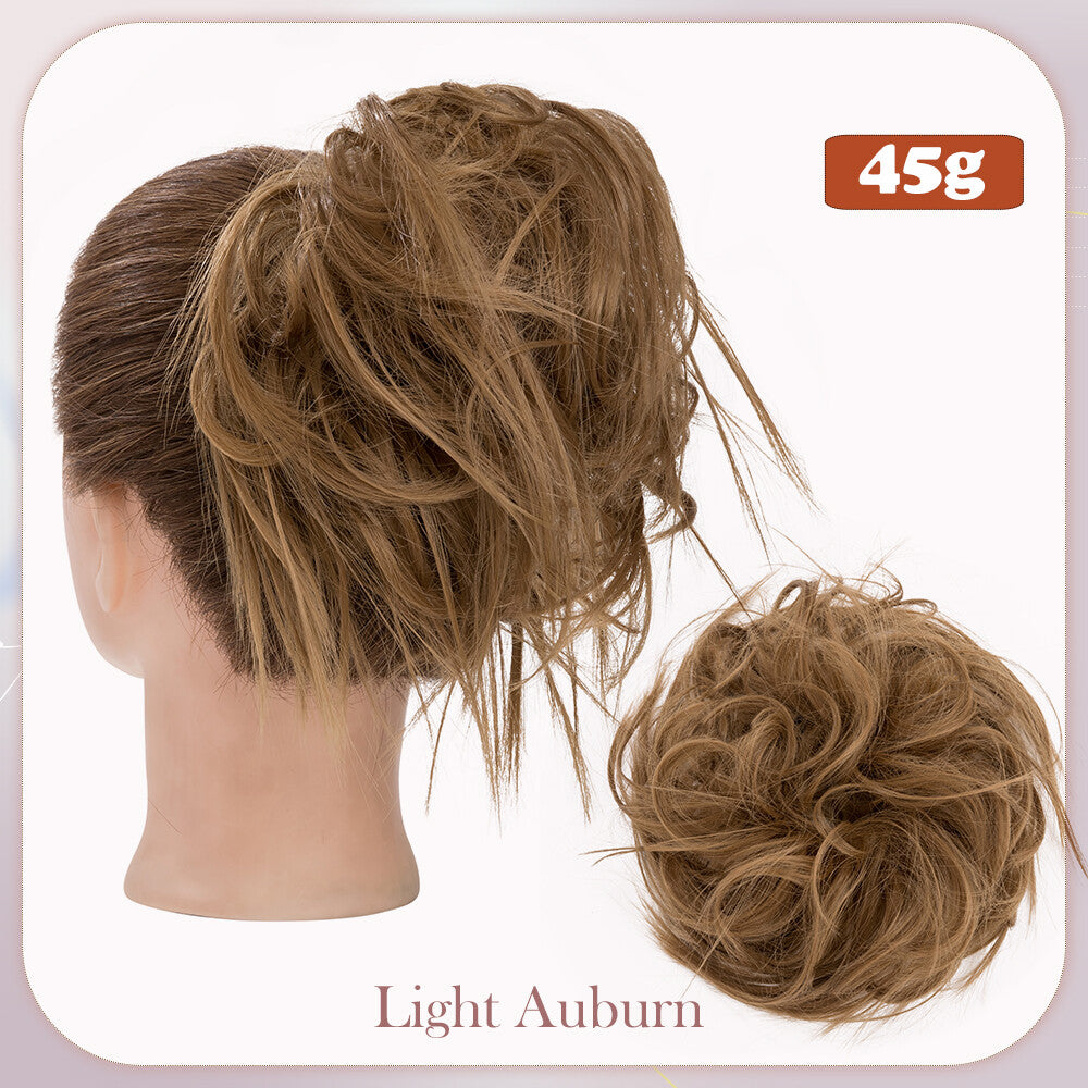 Large Messy Bun Hair Extension Wrap - Thick, Natural Look, Adjustable Updo