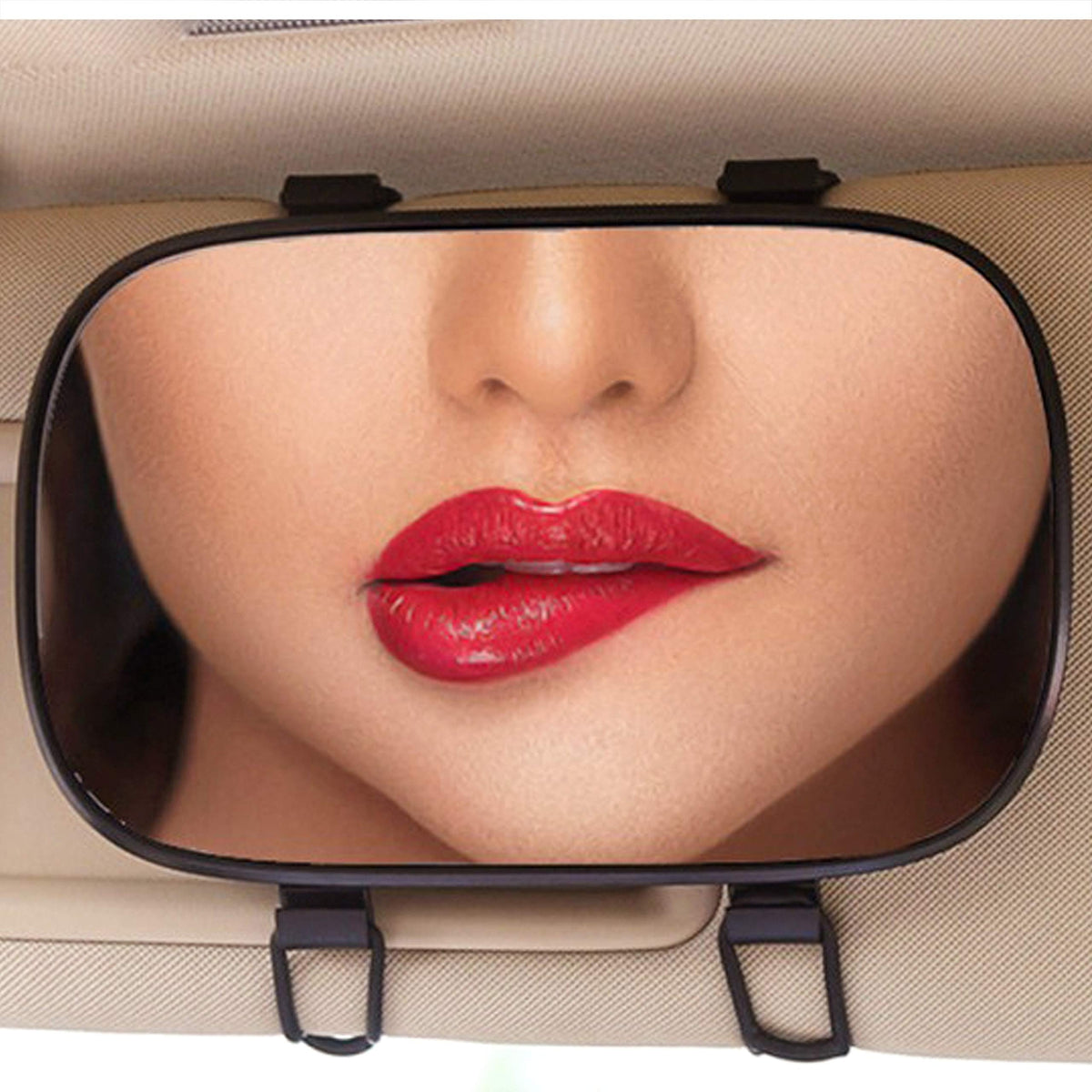 Car Sun Visor Makeup Mirror - 6.7 Inch Compact Vanity Mirror with Clip