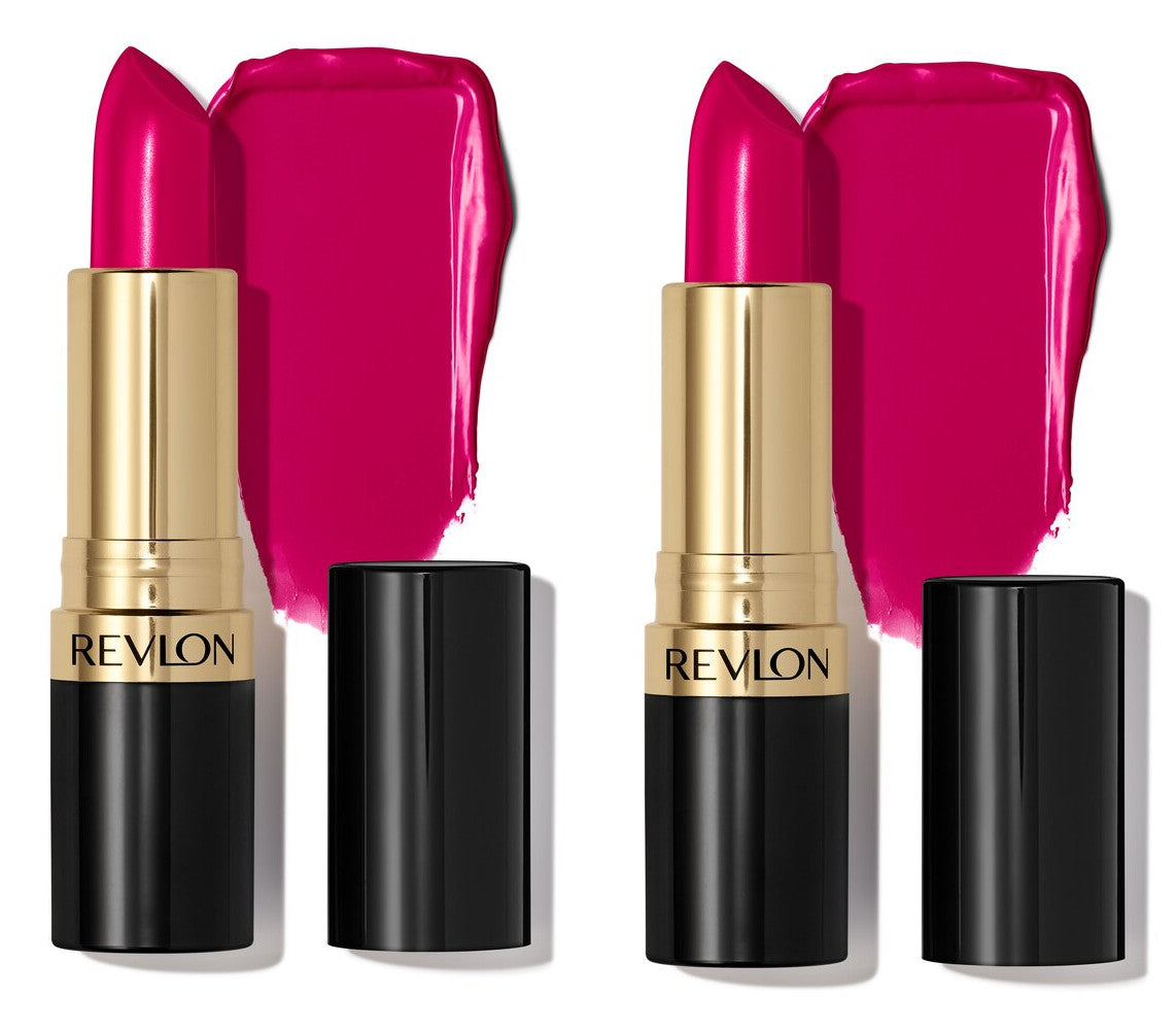Revlon Super Lustrous Lipstick 2-Pack - Vibrant Lip Color with Vitamin E & Avocado Oil