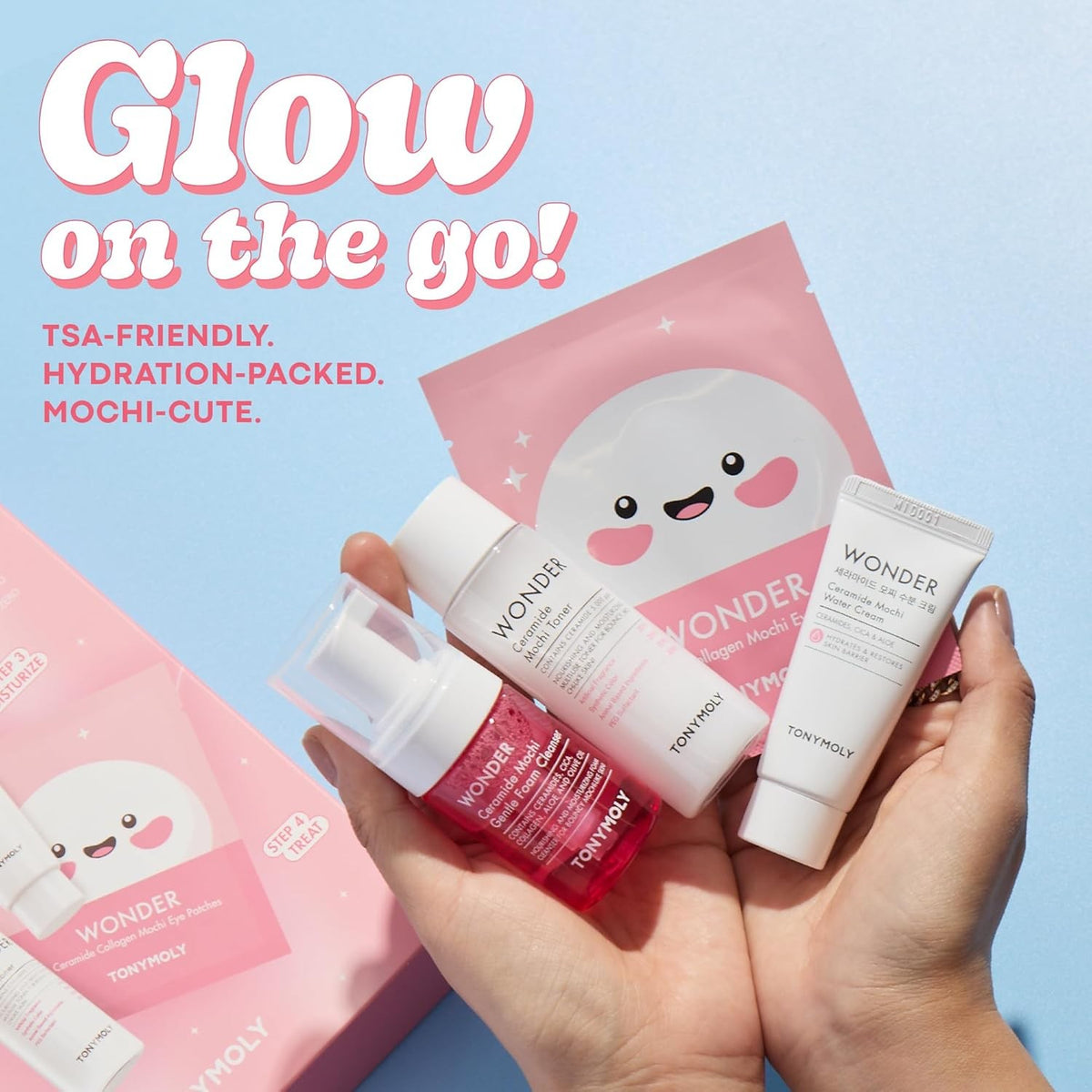 Korean Ceramide Hydrating Skincare Set with Mochi for Dry & Sensitive Skin