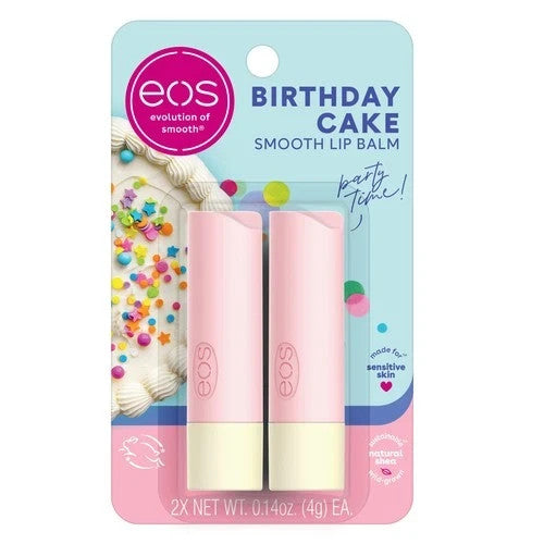 EOS Shea Lip Balm Birthday Cake All-Day Moisture Natural Lip Care