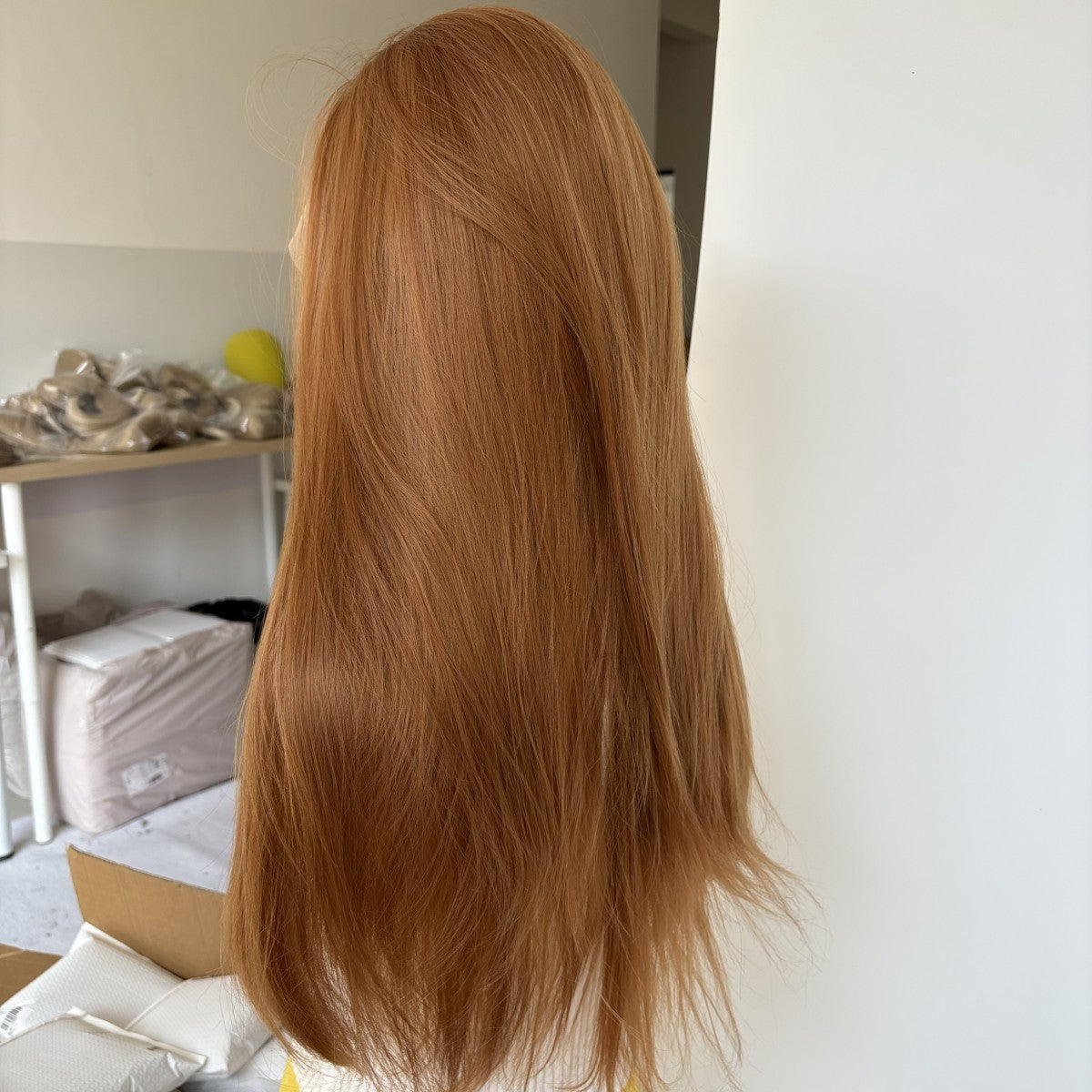 Heat-Resistant Synthetic Lace Front Wig - Long Straight Hair, 13x4 Cap