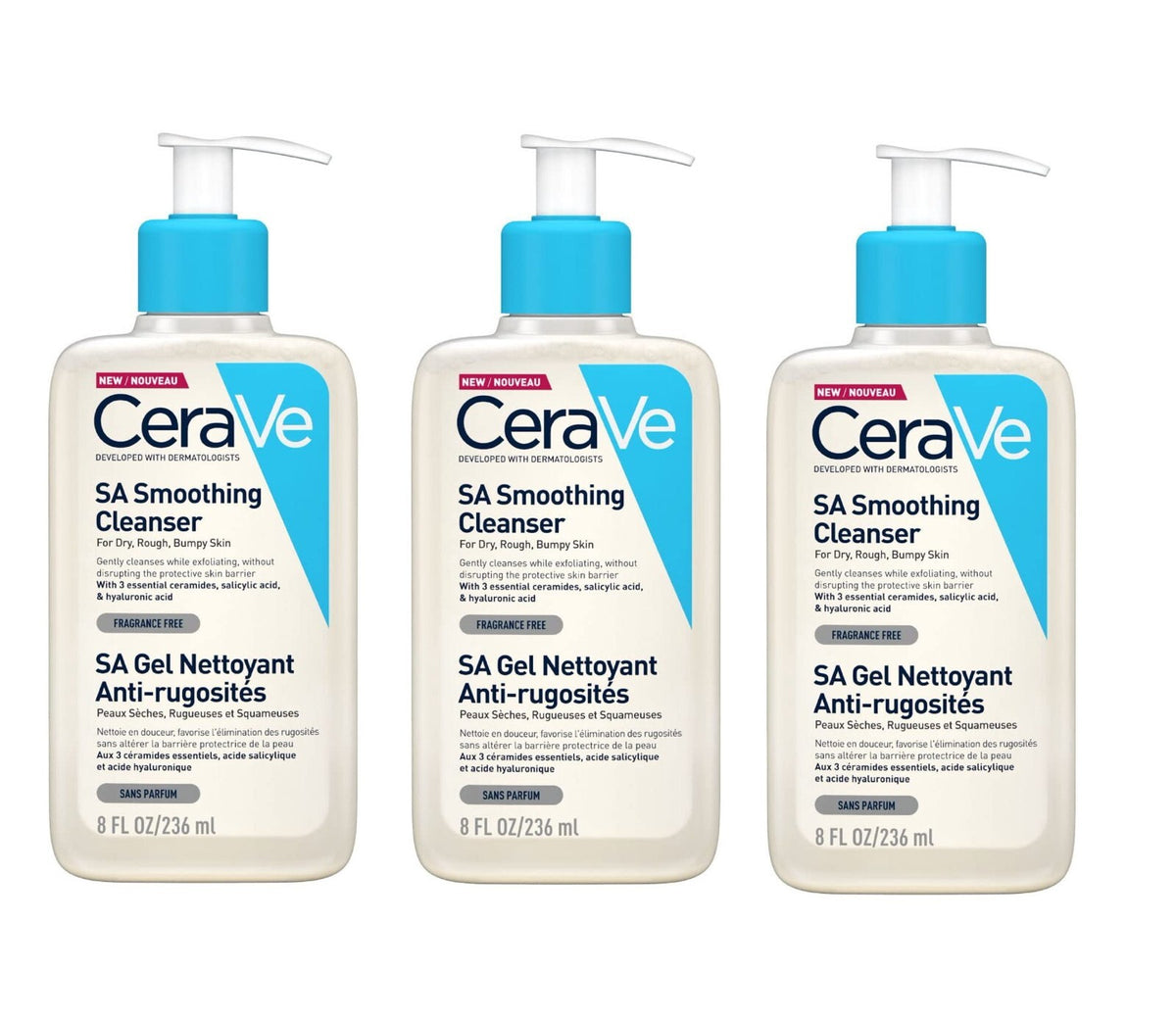 Salicylic Acid Facial & Body Cleanser for Bumpy Skin - 8 Fl oz / 236ml - Pack of 1 or 3
