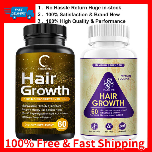 Hair Growth Capsules with DHT Blocker & B Vitamins