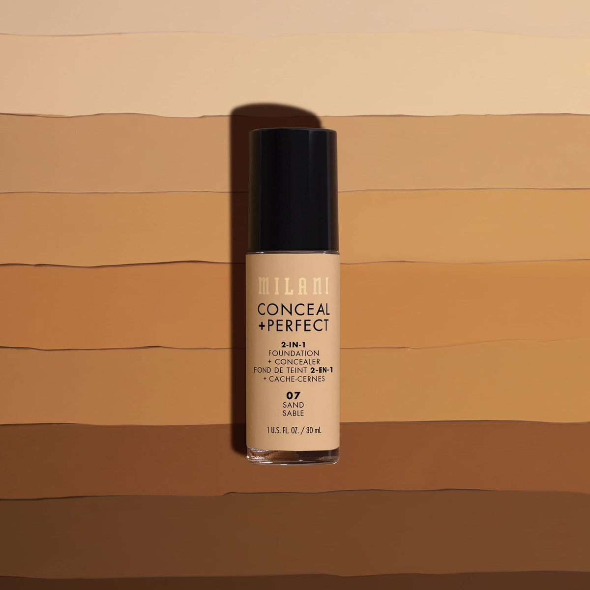 Water-Resistant Foundation Concealer 2-in-1 Natural Beige 1 Fl Oz