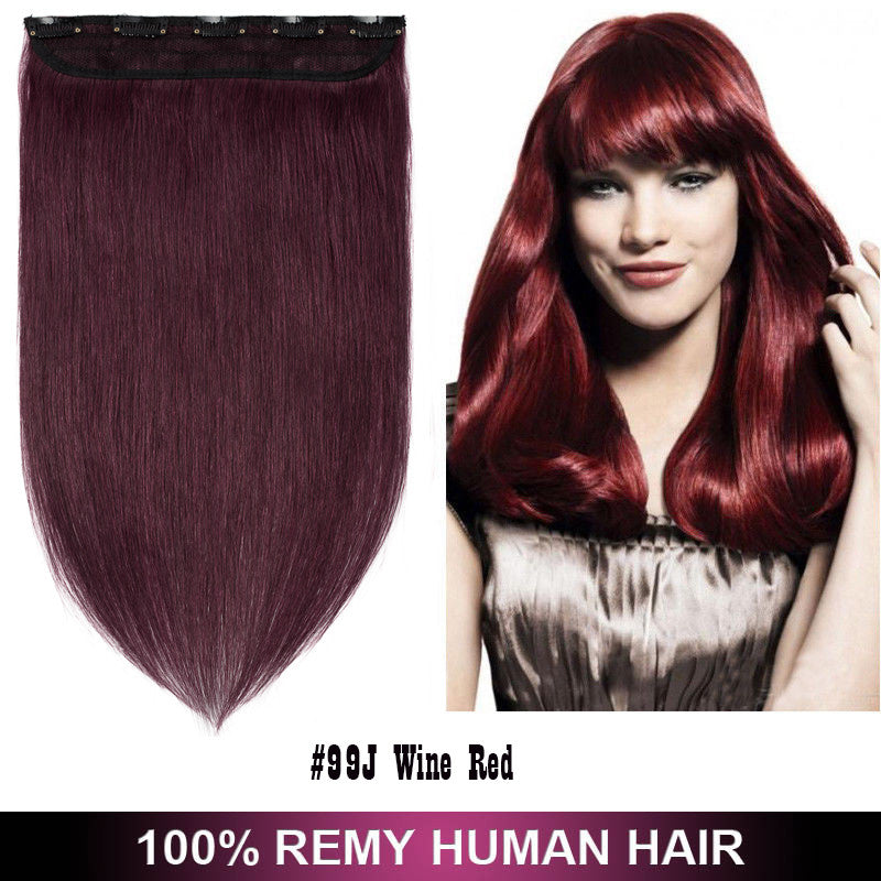 Invisible Wavy Clip-In Hair Extensions - Remy Human Hair, Half Head
