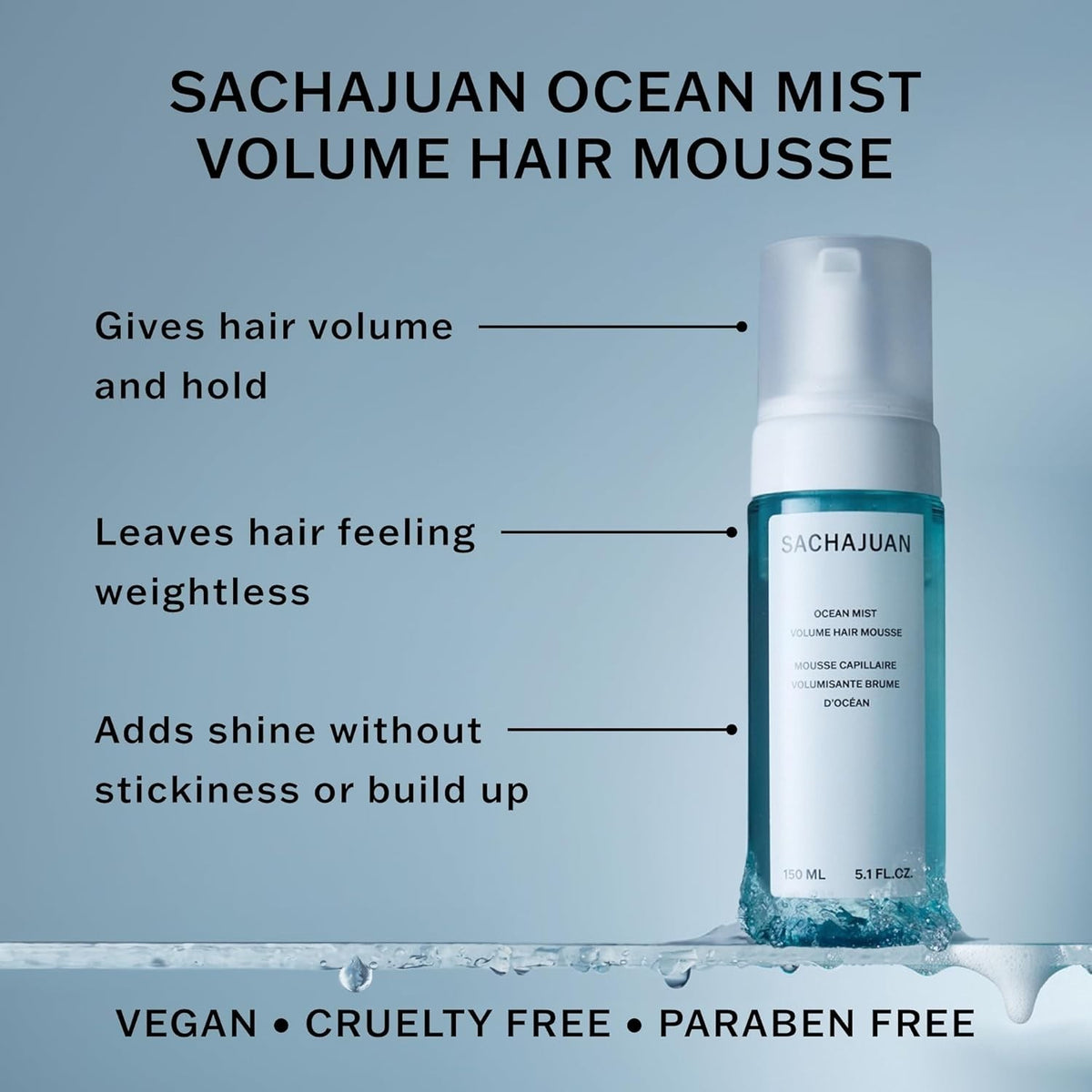 Lightweight Hair Mousse for Volume & Shine - 5.1 oz
