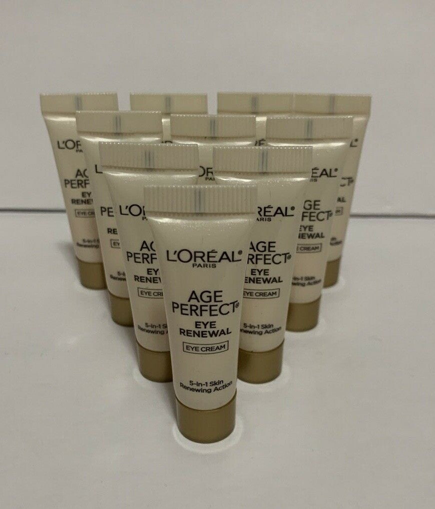 L'Oréal Age Perfect Eye Renewal Eye Cream Travel Size 0.10 Oz Pack of 10
