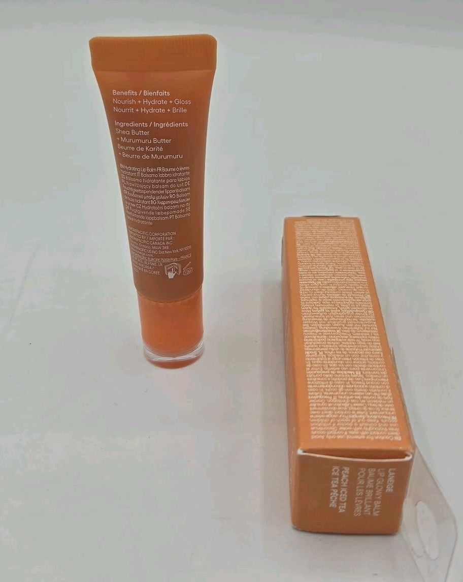 Laneige Peach Iced Tea Lip Glowy Balm 0.35oz Limited Edition New In Box