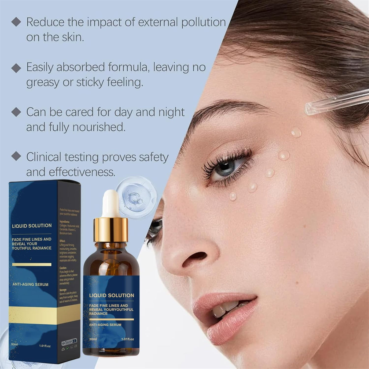 Face Serum with Aloe & Retinol - Hydrating Skin Care Solution, 3 Pack