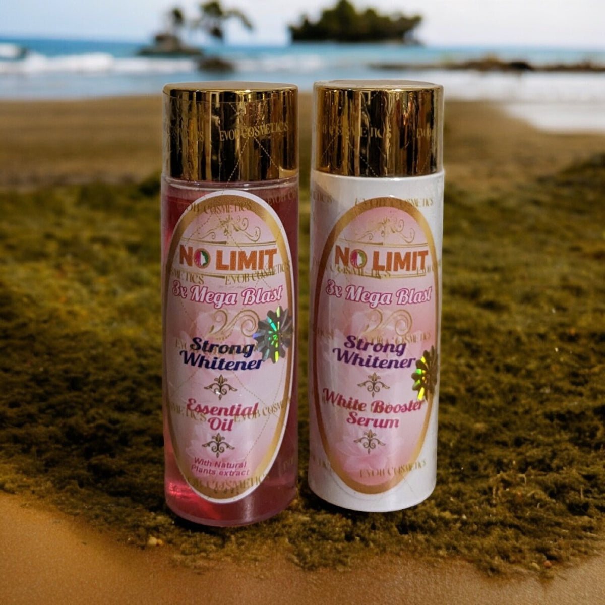 Mega Blast Booster Whitening Serum & Essential Oil Set for Skin & Aromatherapy