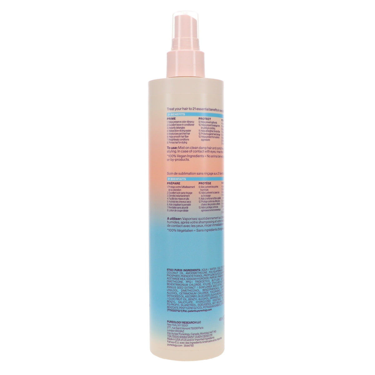 Pureology Color Fanatic 21 Benefits Multi-Tasking Leave-In Spray 13.5 oz - Color Protection & Detangling