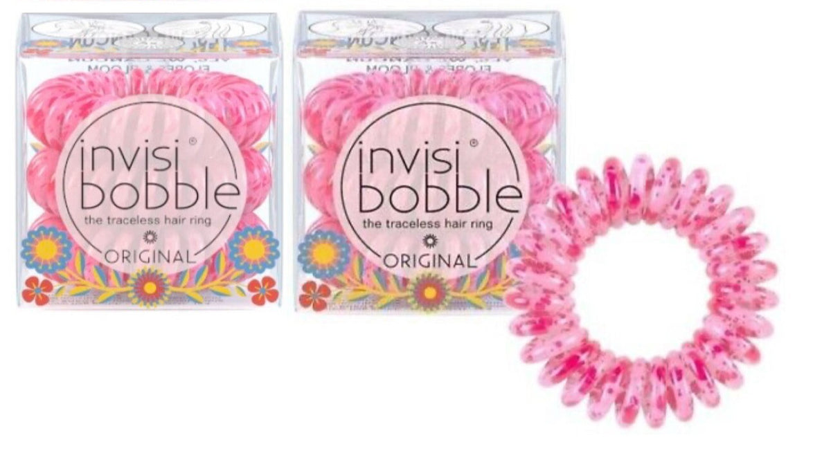Lot of 2 Invisibobble Original Hair Ring Elastic - Pink Yes We